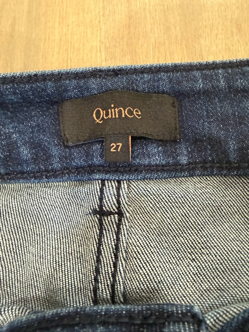 Quince Dark Indigo Wide-Leg High-Rise Jeans - Picture 5 of 6